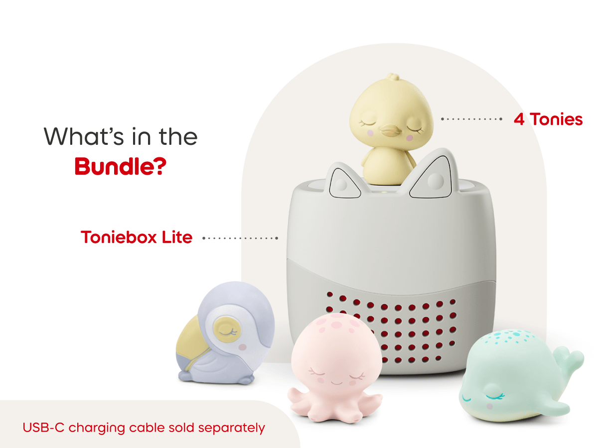 Toniebox Lite Sleepy Friends Bundle Audio Player Lightweight Collection Bedtime