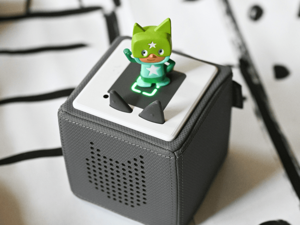 Turquoise and Green Superhero Creative Tonie Audio Character Recordable