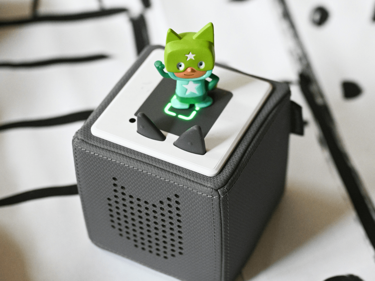 Turquoise and Green Superhero Creative Tonie Audio Character Recordable