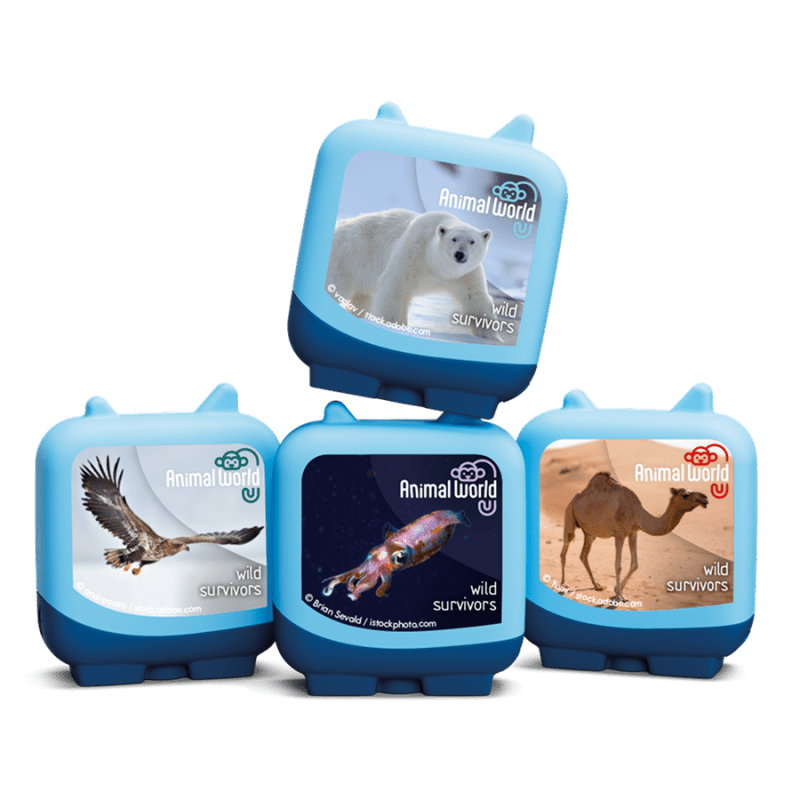 Animal World Wild Survivors Pocket Tonies 4 Pack Audio Character