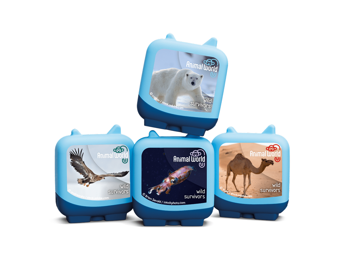 Animal World Wild Survivors Pocket Tonies 4 Pack Audio Character