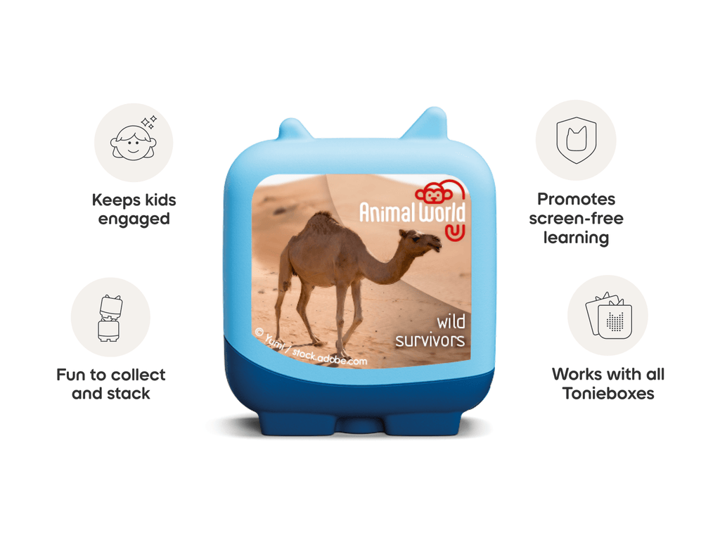 Animal World Wild Survivors Pocket Tonies 4 Pack Audio Character