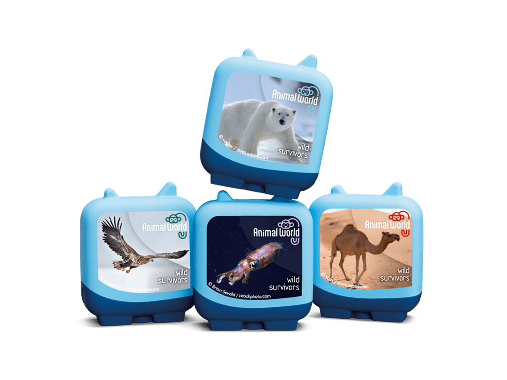 Animal World Wild Survivors Pocket Tonies 4 Pack Audio Character