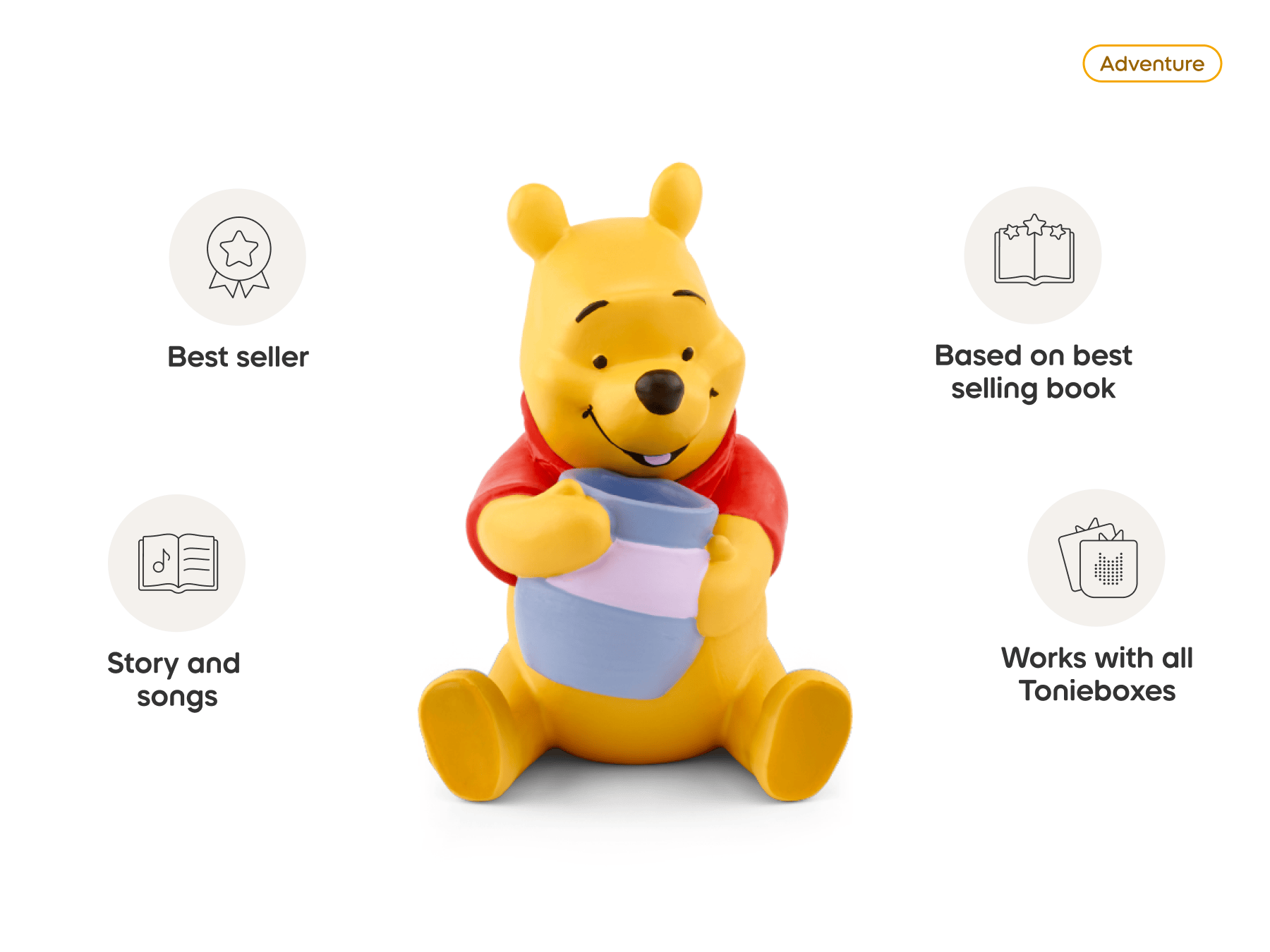 Disney Winnie the Pooh Toniebox 2 Play Set Cloud Pink Audio Player Collection
