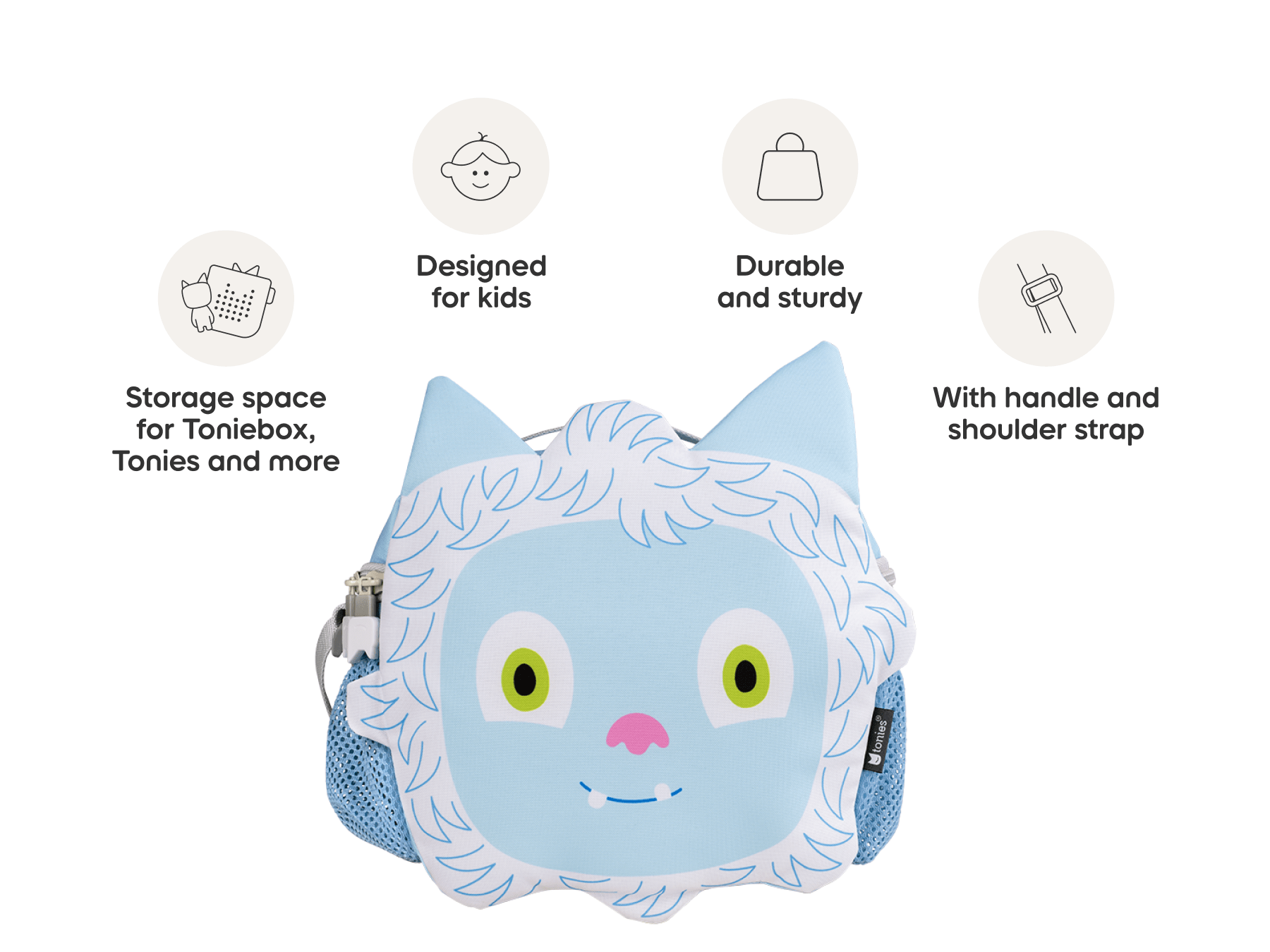 Character Bag for Toniebox Yeti Audio Player